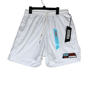 Moolah Kicks Womens Mesh Practice Basketball Shorts White Medium NWT 223002001